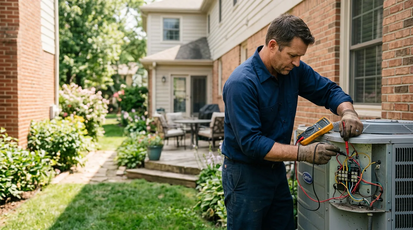 HVAC technician working near Bedford, TX